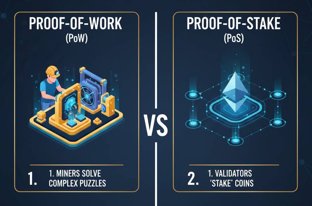 Proof of Work vs Proof of Stake: Blockchain Consensus Comparison